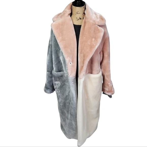 Topshop Colorblock Coat US 6 - Picture 2 of 10